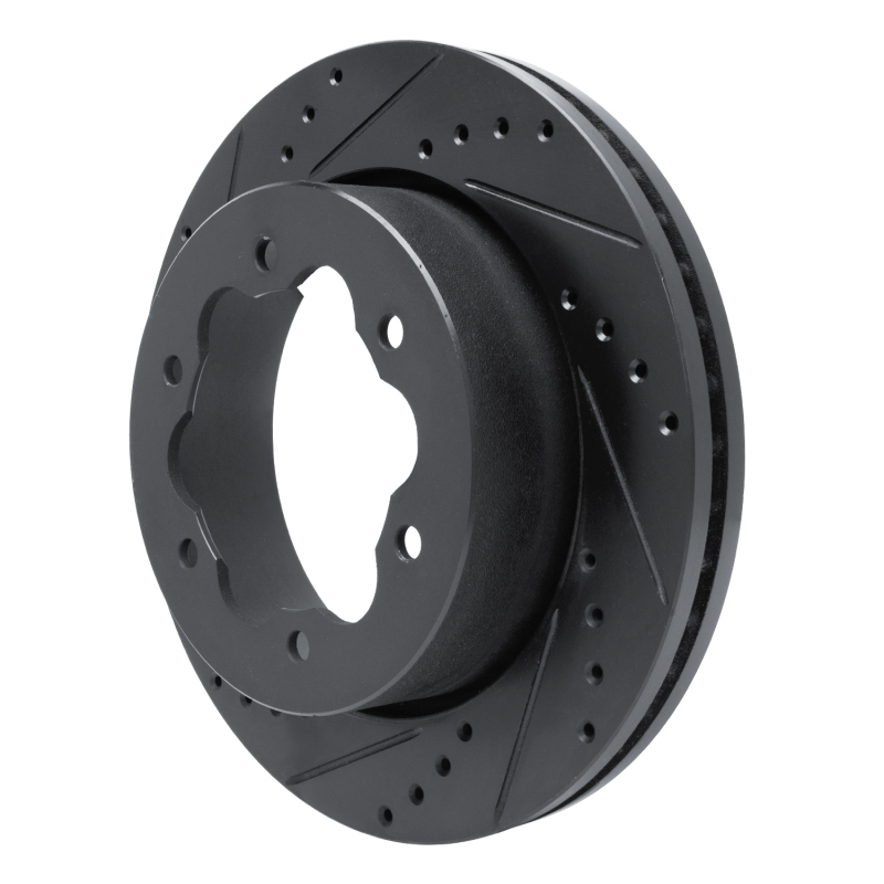 Ford Transit-350 HD/DRW Brake Rotor (1) - Rear Left - R1 Concepts - Drilled & Slotted - Black - `20-`25